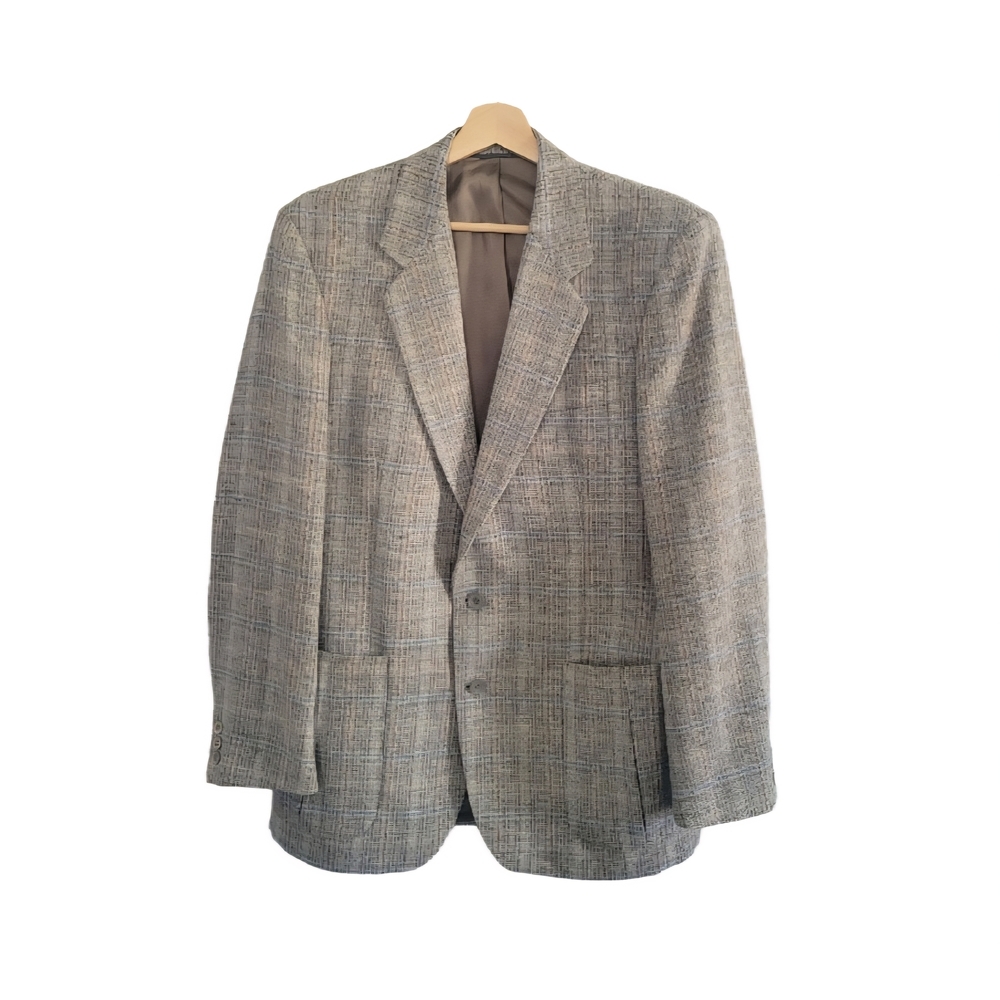 🎈Sale🎈VTG LONDON FOG Men's Size 42R Classic Gray Wool Blazer/Sports Coat
